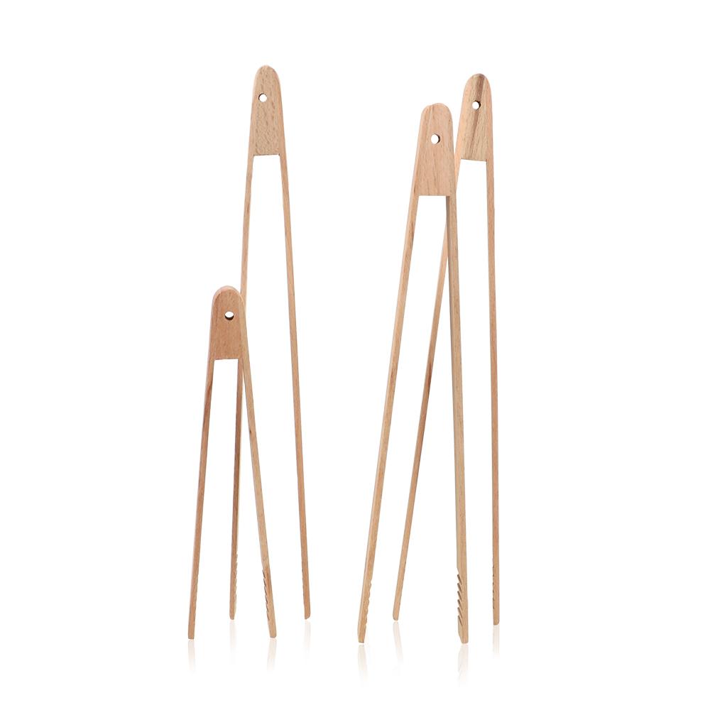 Salad Bread Serving Tong Dessert Sugar Ice Clip Wooden Food Toast Tongs Kitchen Gadgets BBQ Grilling Tong