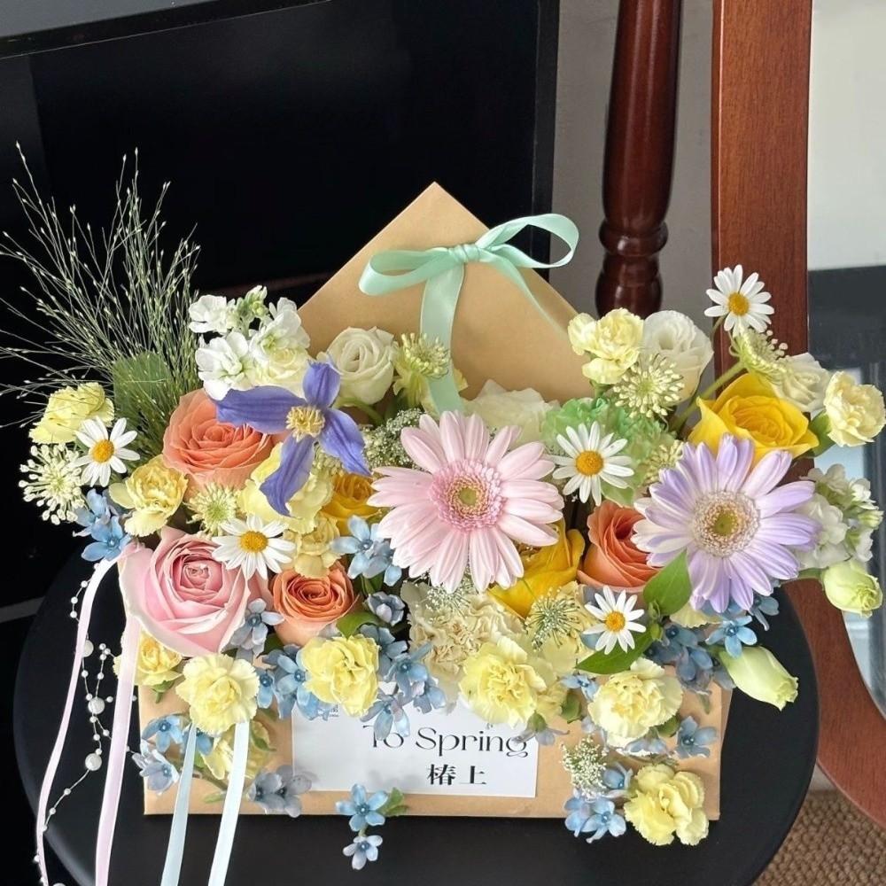 10PCS Folding Bouquet Packaging Box DIY Floral Arrangement Box Floral Shop Home