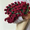 Hand-knitted Rose Bouquet Flower Blanket for Office Naps