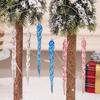 Haobei Pink Acrylic Icicle Christmas Tree Ornaments
