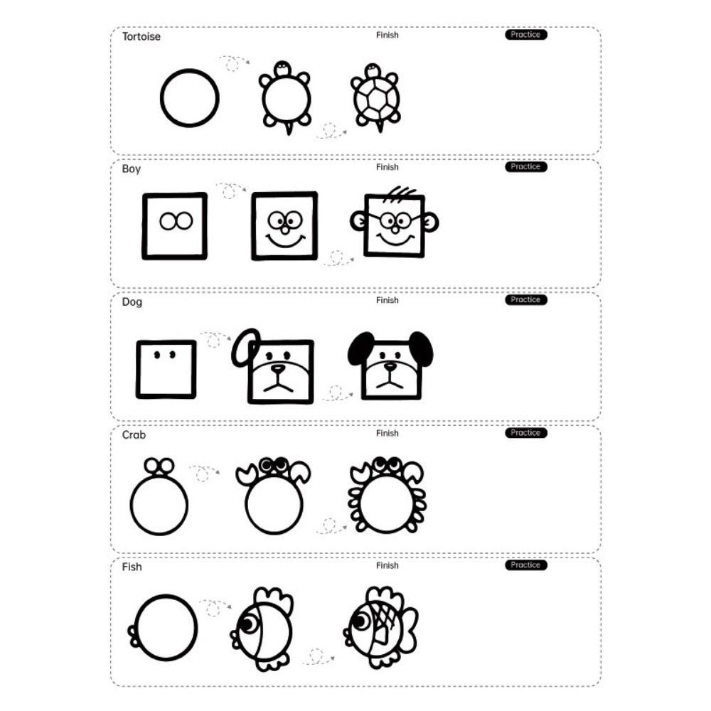 New Step-by-Step Drawing Book 300+ Steps Beginner-Friendly Art Learning Book Green Cover Painting Book Creative Development