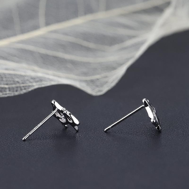 Modne kolczyki w kształcie lisa kota dla czystych studentek proste kolczyki