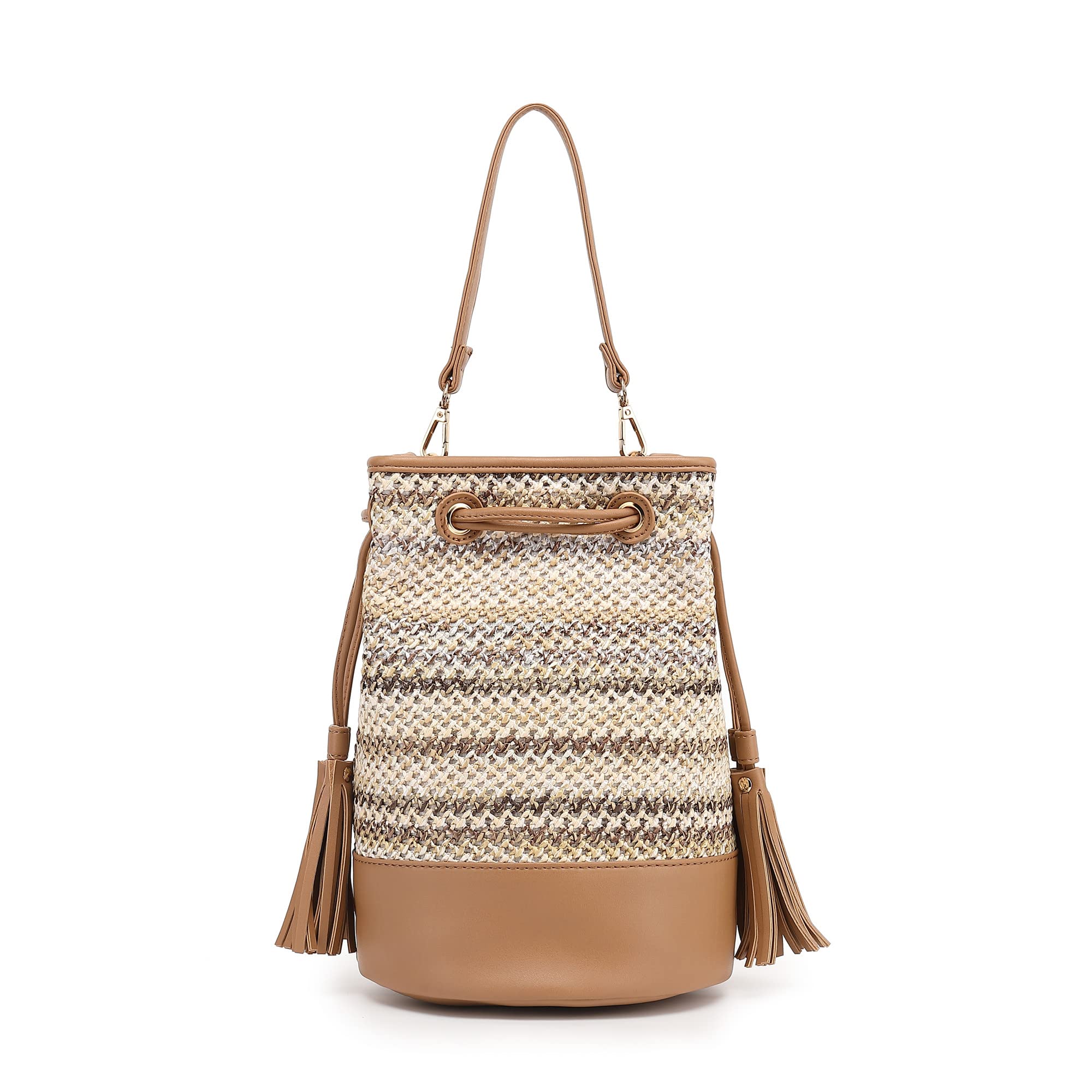 

[LAMITY] [KYUUHOU] 2-way Shoulder Basket Bag for Women (Beige)