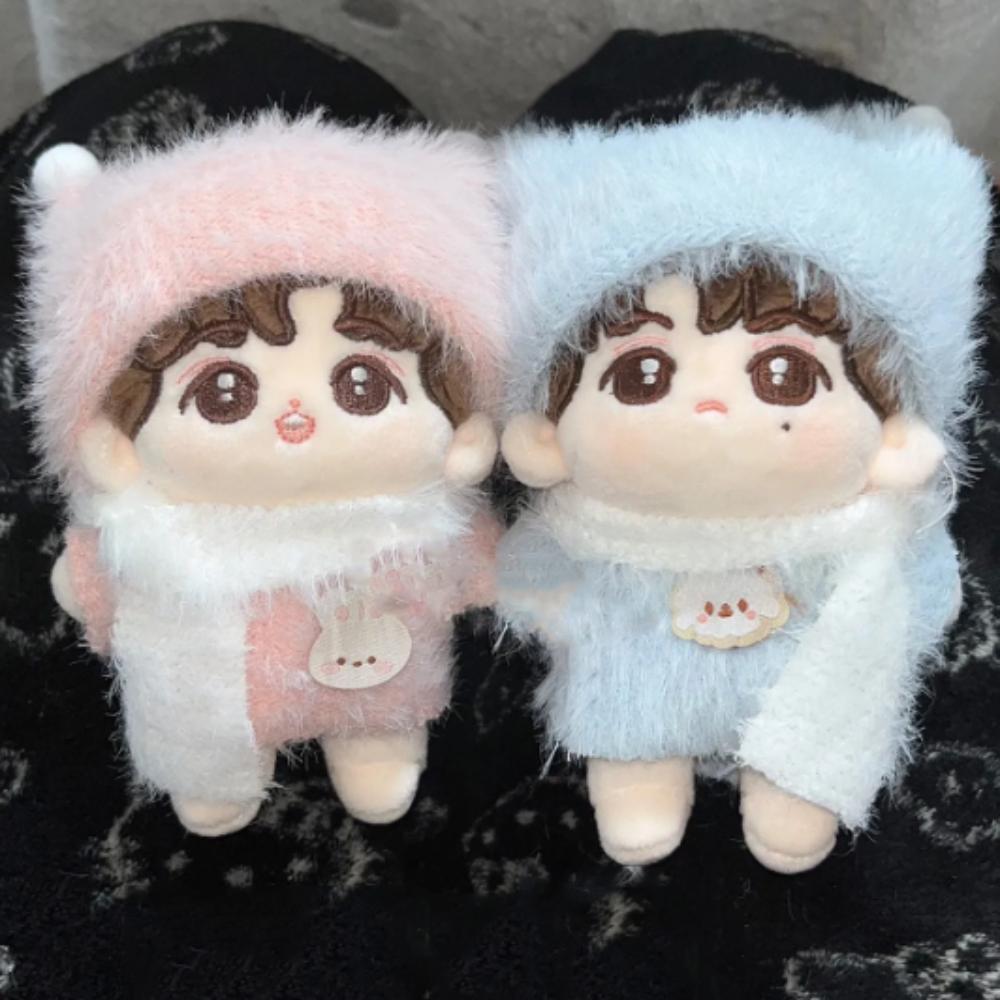 T-shirt Doll Clothes Outfit Hat Doll Dress Up Set 10cm Cotton Doll Clothes  Doll Accessories