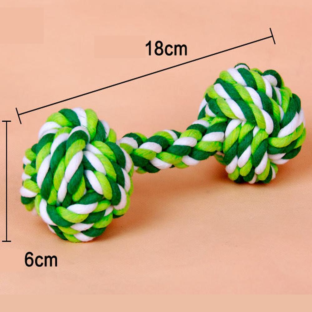 Manufacturer Custom Logo Bite Resistance Green Durable Ball Pet Dog Rope Toys Set