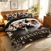 Supernatural Pattern Bedding Quilt Set Quilt Cover Pillowcase Home Birthday Gift(1 * Duvet Cover + 2 * Pillowcase, Without Core)