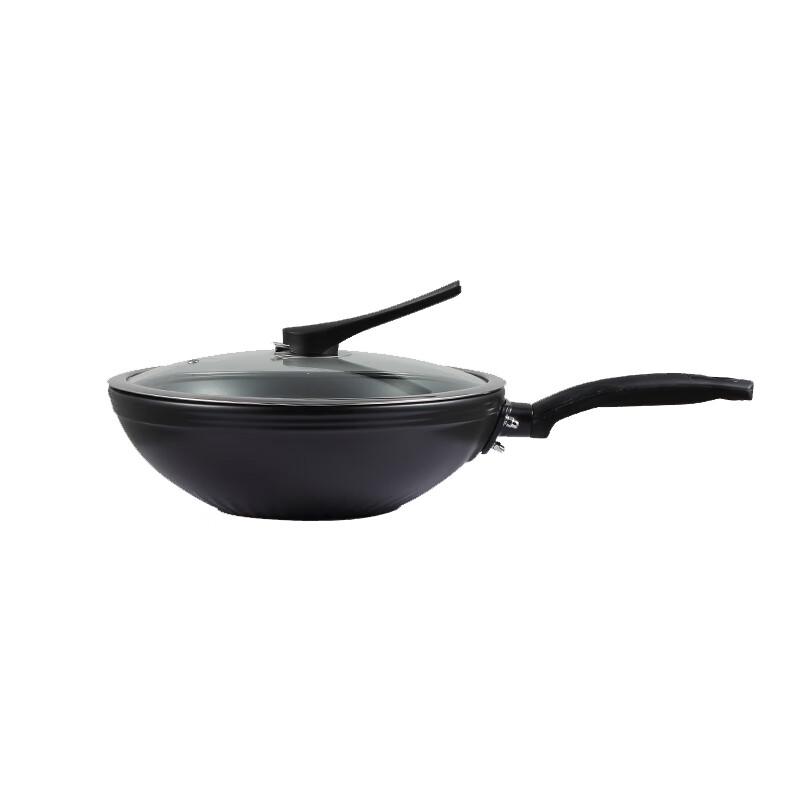 Jiadun JDCG33S Ceramic Flat-Bottom Wok