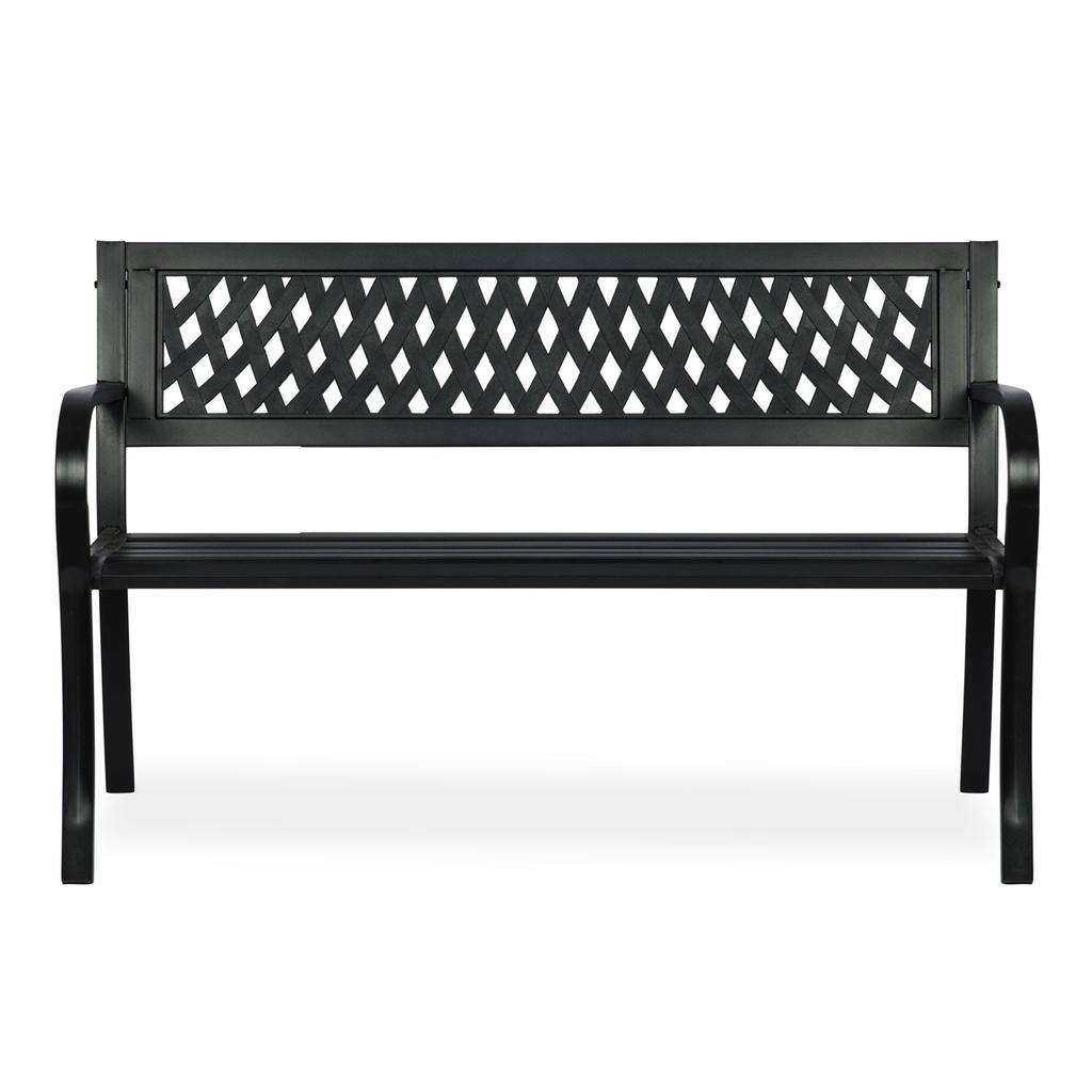 Panca da Giardino con Schienale 125 X 77 X 49 Cm Divano Trifoglio
