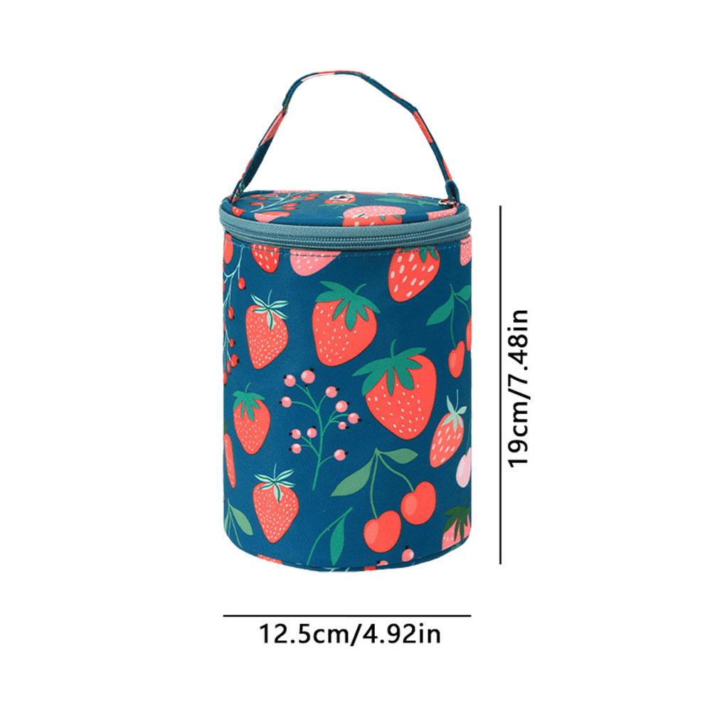 Yarn Storage Bag Portable Round Knitting Wool Yarn Bags Organizer Knitting Tote Bag With Holes Crochet Thread Sewing Accessories