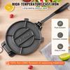 Tortilla Press, 10 Inch Tortilla and Roti Maker, Cast Iron Heavy Duty Tortilladora Press, Pre-Seasoned Pataconera Maker with 100 Pcs Parchment Paper,