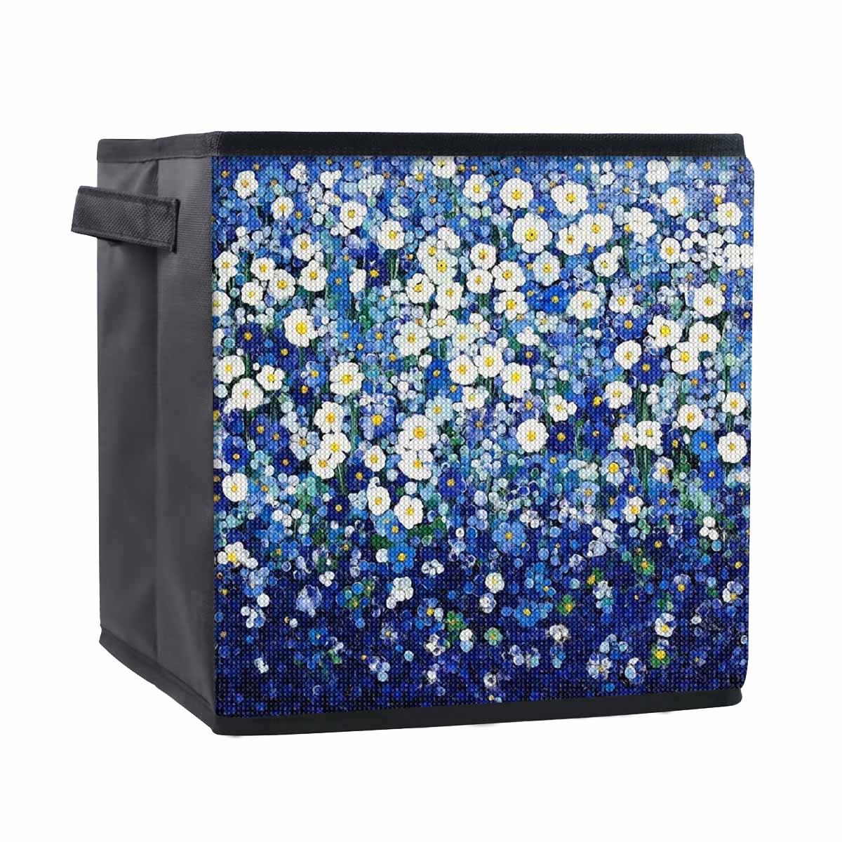 

Цветочное поле 5D Алмазная живопись Корзина для хранения Полная круглая выкладка Мозаика Алмазная вышивка Наборы для вышивания крестом Домашний декор Домашний декор 25cmx25cm