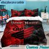 Custom Name Athletico Football 3PCS Bedding Set For Bedroom Dormitory,Including 1pc Duvet Cover And 2pcs Pillowcases Large size Fan gift