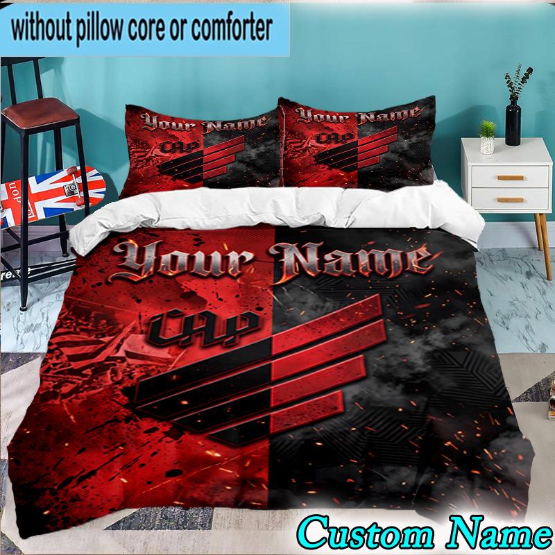 Custom Name Athletico Football 3PCS Bedding Set For Bedroom Dormitory,Including 1pc Duvet Cover And 2pcs Pillowcases Large size Fan gift