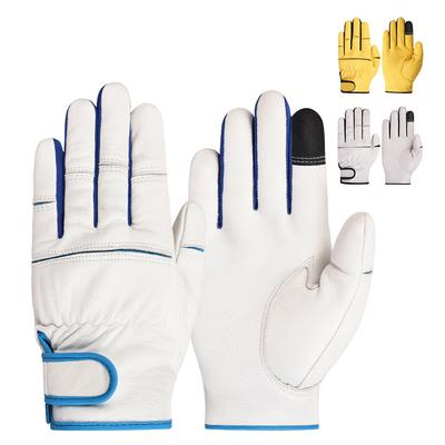 1Pair Work Gloves Sheepskin Leather Workers Work Welding Safety Protection Garden Sports Motorcycle Driver Wear-resistant Gloves