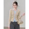 iiiamx Women's Faux Two-Piece Knit Long Sleeve Slim Fit Pullover