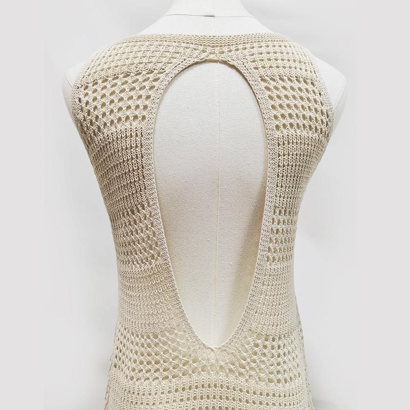 Women's Cover Ups Cutout Knit Beach Jacket Bikini Cover Up Beachwear