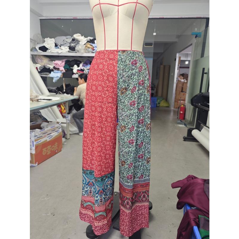 Women's Printed Colour Block Fashion Casual Pants