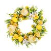 Yellow Flower Wreath with Lemon Artificial Summer Wreath for Front Door Farmhouse Wedding Garden Outdoor Decorations