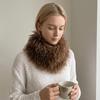 Solid Color Imitation Wool Scarf Magnetic Snap Faux Fur Collar Neckwear Fluffy Muffler  Night Out