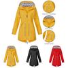 Giacca a Vento Impermeabile da Donna Cappotto Impermeabile con Cerniera Alla Moda Felpe con Cappuccio per Uso Esterno