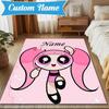 Benutzerdefinierter Name Powerpuff Abenteuer Teppich Spiel Teppich, Fußmatte für Schlafzimmer Wohnzimmer Eingangsbereich Teppich, Heimdeko Idee Geschenk für Weihnachten Geburtstag