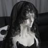 Gothic Style Lolita Tulle Head Cover Cross Pendant Lolita Lace Veil Y2K Wedding Veil  Women