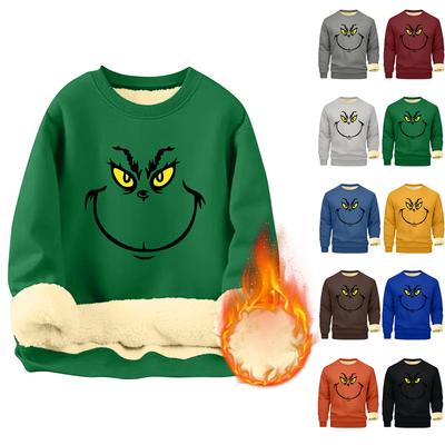 Sweatshirts For Men Long Sleeve Fleece Casual   Fuzzy Crewneck Pullover Warm Winter