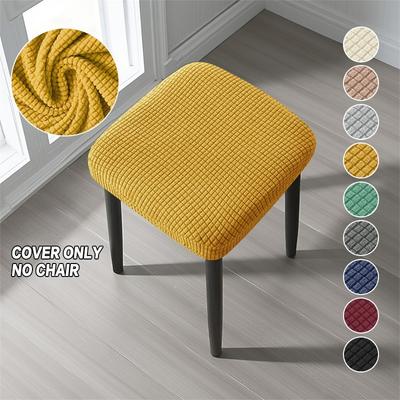 1/2/4pcs Elastic Stool Cover Chair Cover Polar Fleece Stool Cover Elastic Chair Protector Slipcover Removable Square Seat Case