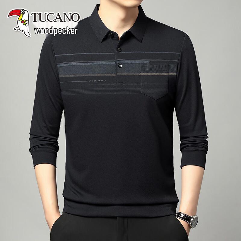 TUCANO Men s Striped Long-Sleeve Polo Shirt XL