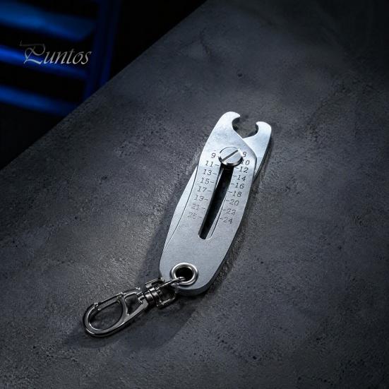Bolt Size Checker Portable Thread Keychain, Stainless Steel Precise Nut Gauge Gauge, Bolts Finder Verification Tool