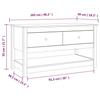 Coffee Table Black 102 x 49 x 55 cm Solid Pine Wood