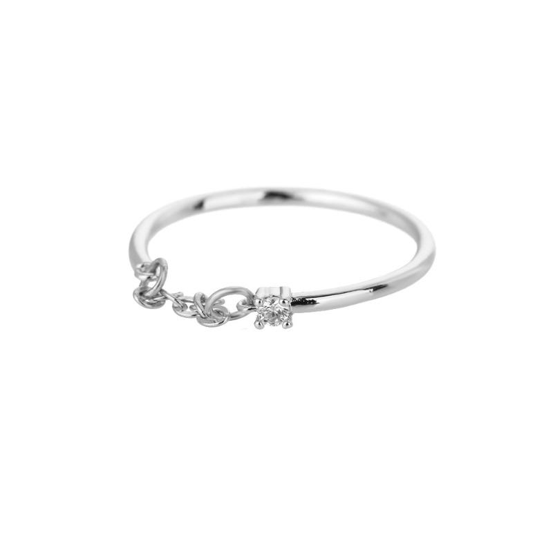 Zircon Ring Niche Unique Design Ring Daily Commuting Wear Hand Jewelry