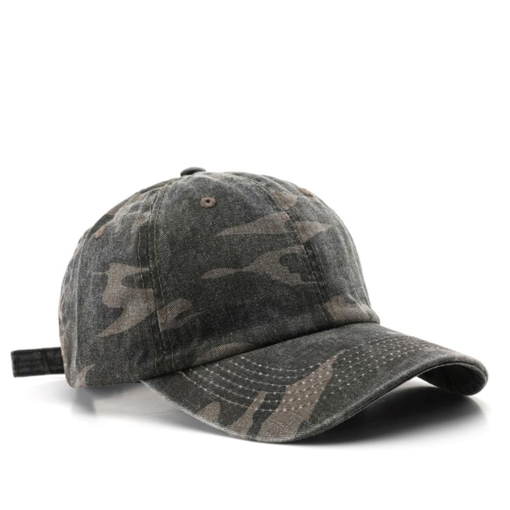 Camouflage Dad Hat Washed Cotton Sun Hat Vintage UV Protection Hat  For Men Women