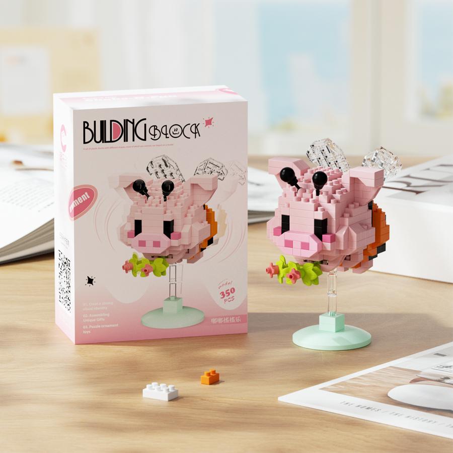 Cute Ornaments Mini Bee Series Pet Models Micro Blocks Educational Toys for Kids Building Blocks Plastic Toys Gift Sets