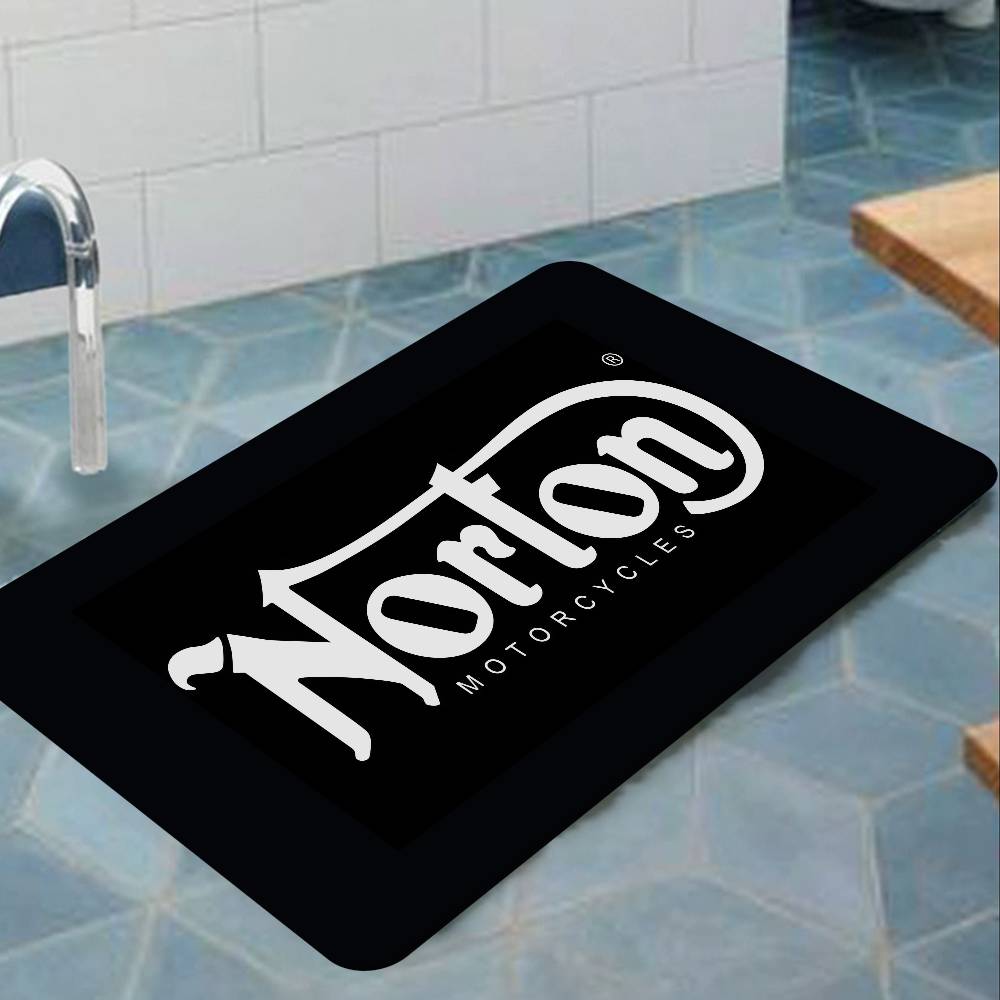 Motorcycle Racing N-Nortons Bath Mat Nordic Style Home Doormat Bathroom-Toilet Mats Bedroom Welcome Doormat
