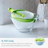 Salad Spinner Scratch Resistant Nylon Swivel Colander With Collapsible Handle