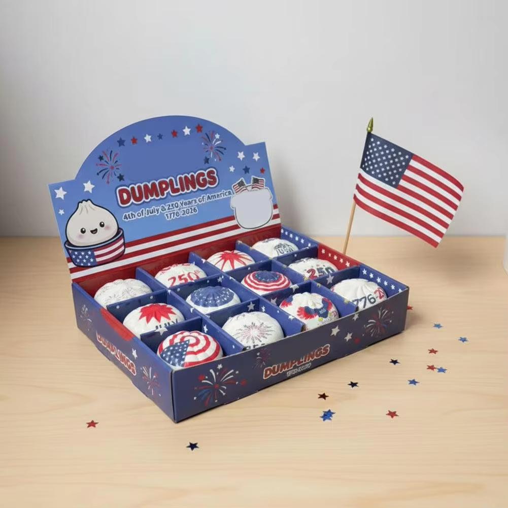 New Usa Rare Limited Edition Dumplings Squishy Toy Soft Slow Resilience Mini Steamed Buns Fidget With Steamer Stuffed Bun P