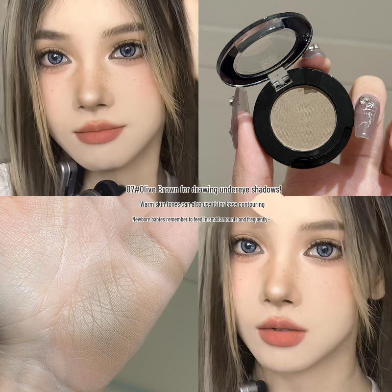 Fei Xi Single Color Eyeshadow & Highlighter Palette for Under Eyes, Inner Corners, & Face - Matte Blue, Green, Black, White.