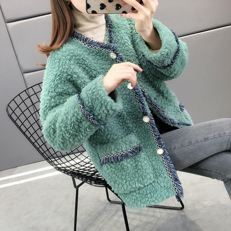 

Утолщенное женское пальто Xiaoxiangfeng из овечьей шерсти, новое женское осеннее и зимнее меховое интегрированное универсальное меховое пальто S