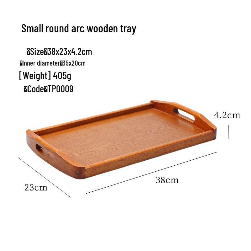 Handcrafted Japanese Orchid Rectangular Wooden Tea Tray with Custom Logo for Hotels and Restaurants