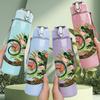 1PC Spiral Snake Reptile Art 750ml Color Plastic Sports Water Bottle Leakproof Flip Straw Lid Suitable for Sports Office Home Use