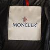 Moncler Down Jacket 50.4" Black Logo Embroidery Kid's Used