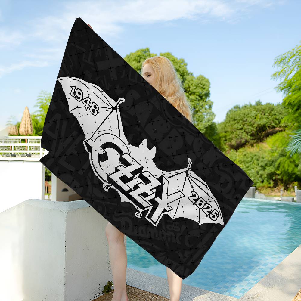 Ozzy Osbourne Logo Anime Microfiber Printed Beach Towel Mountain Climbing Yoga Beach Swimming Running Absorbent Soft Towel