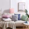 Solid Color Plush Pillow Ins Nordic Office Sofa Cushion Cover Down Feather Bedside Cushion