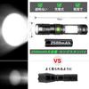LED handheld USB rechargeable 18650 hours of practical tail COB work Ideal for power disaster and crime of Ultra-bright 1600-lumen flashlight,