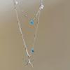 2026 Summer Sea Breeze Starfish Pendant Necklace: Double-Layer Clavicle Chain for Women, Perfect Seaside Vacation Accessory