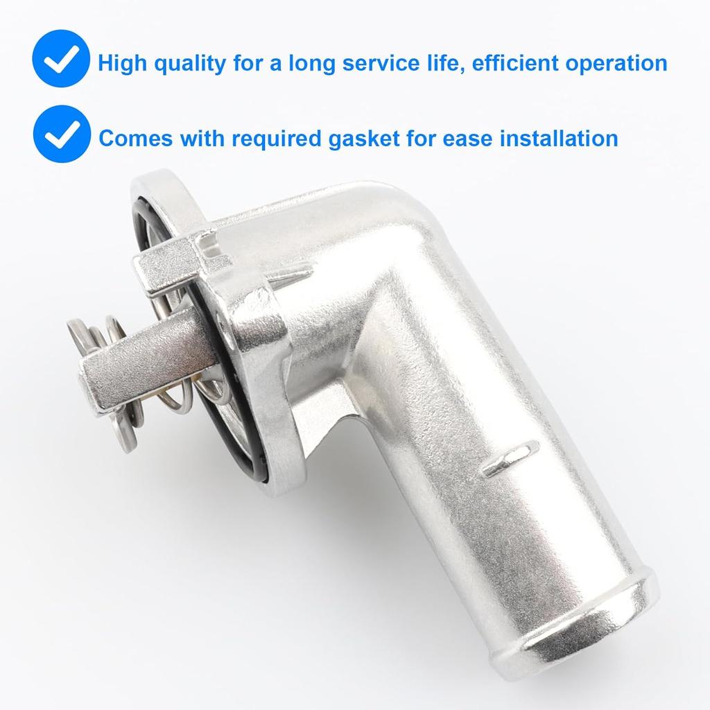 Upgrade Aluminium Thermostat Housing Compatible With Dodge Jeep 3.6 3.6L - 2011-2015 Durango & Grand Cherokee, 2012-2017 Wrangler JK JKU, 2018