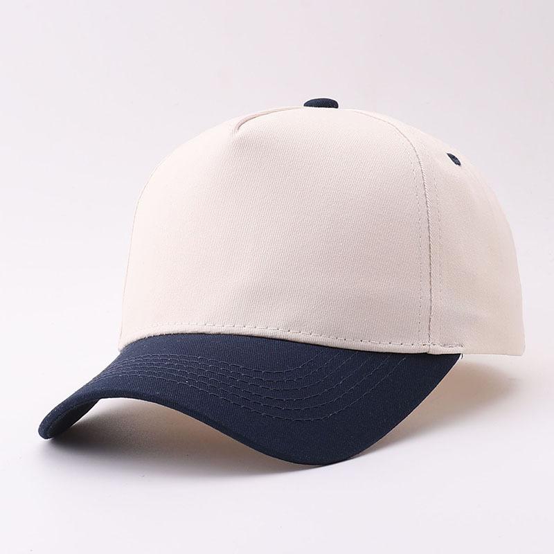 Kontrastfarbe Lichtplatte Amerikanische Baseballkappe Europäische und Amerikanische Mode Fünfteilige Kappe mit gebogenem Schirm Sonnenschutzkappe Lagerware