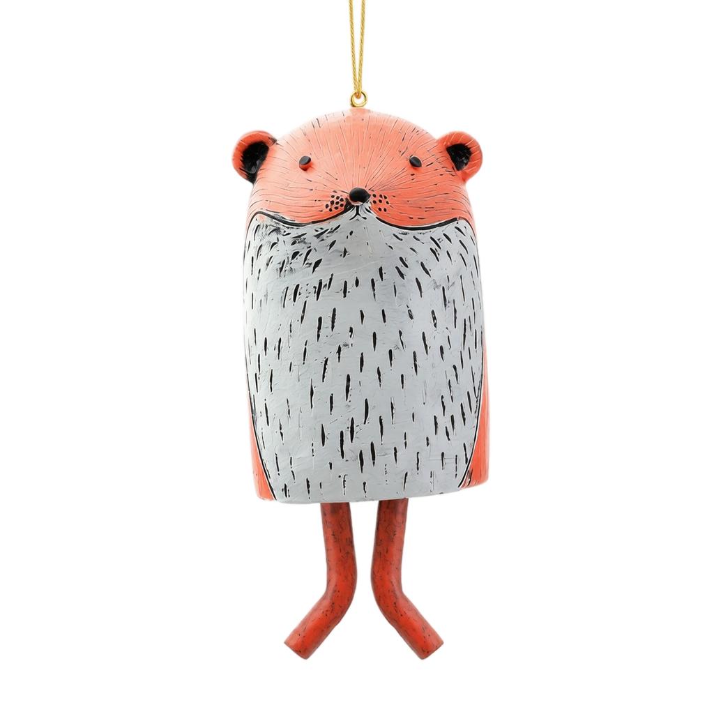 Ceramic Wind Hanging Ornament Animal Shaped Bell for Indoor Outdoor Garden Home Decor Porch Patio