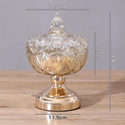 Glass Candy Jar Plate Household Fruit Basket Bowl Storage Organizer for Birthday Party